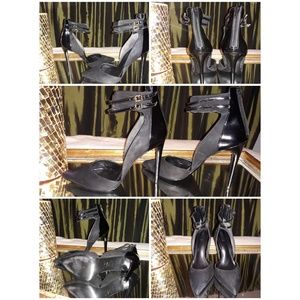 Aldo black strappy heels
